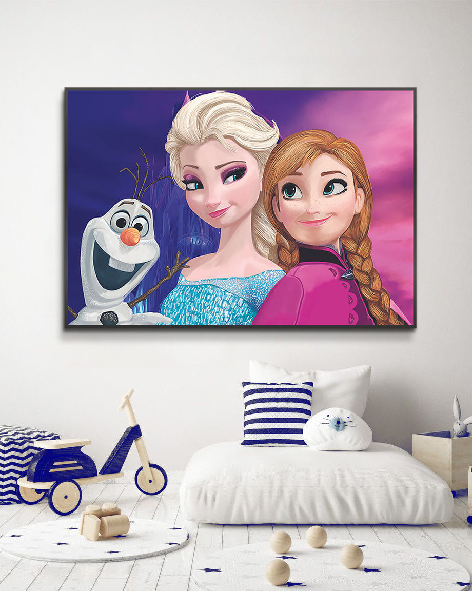 Cuadro Frozen en decoración de salón moderno Massinart