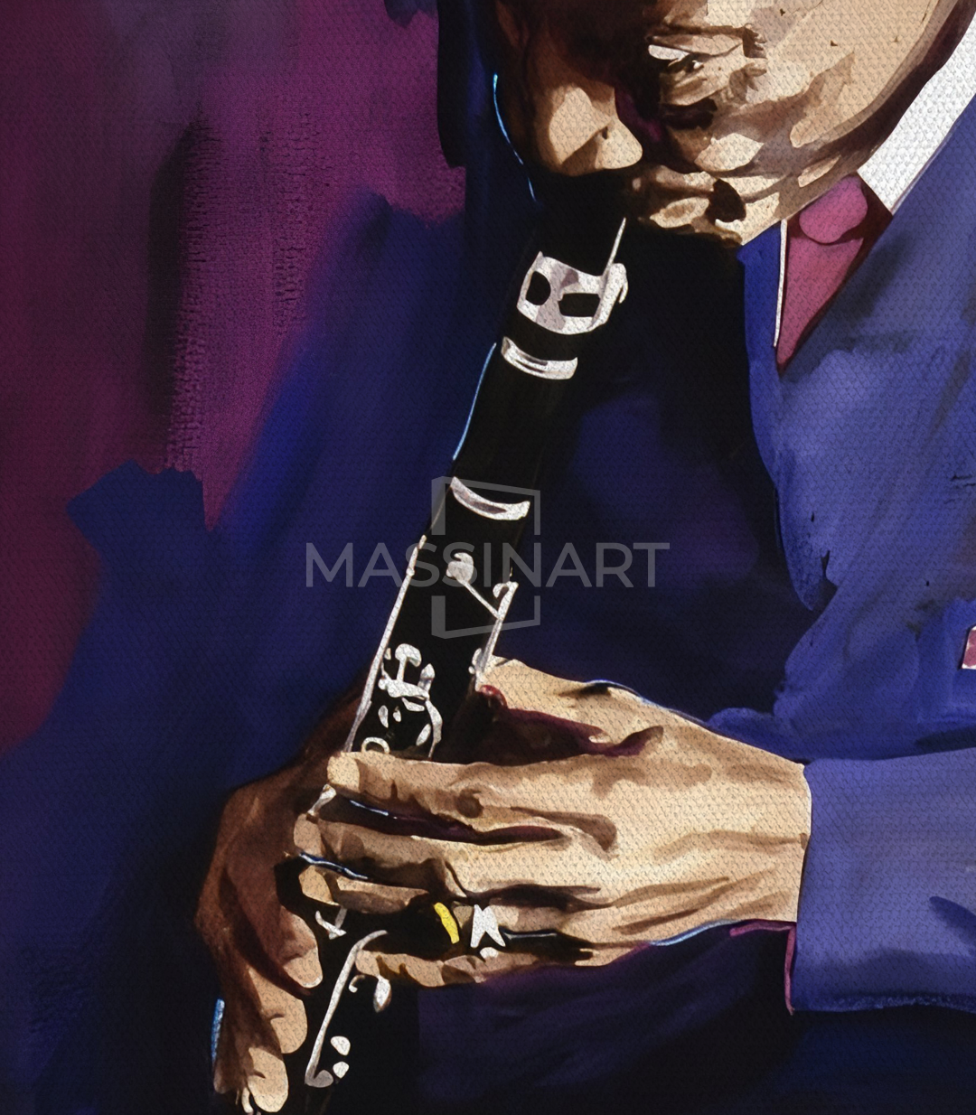 Cuadro Velvet Jazz Massinart — embalaje y envío listo para colgar