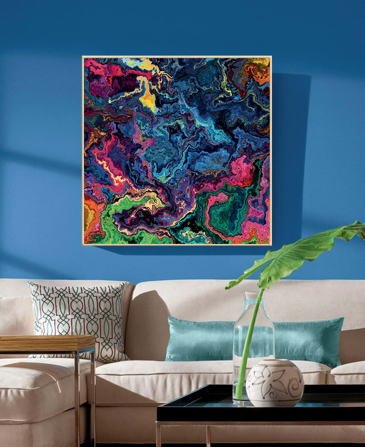 Cuadro abstracto de las artes modernas colocado en pared — Massinart