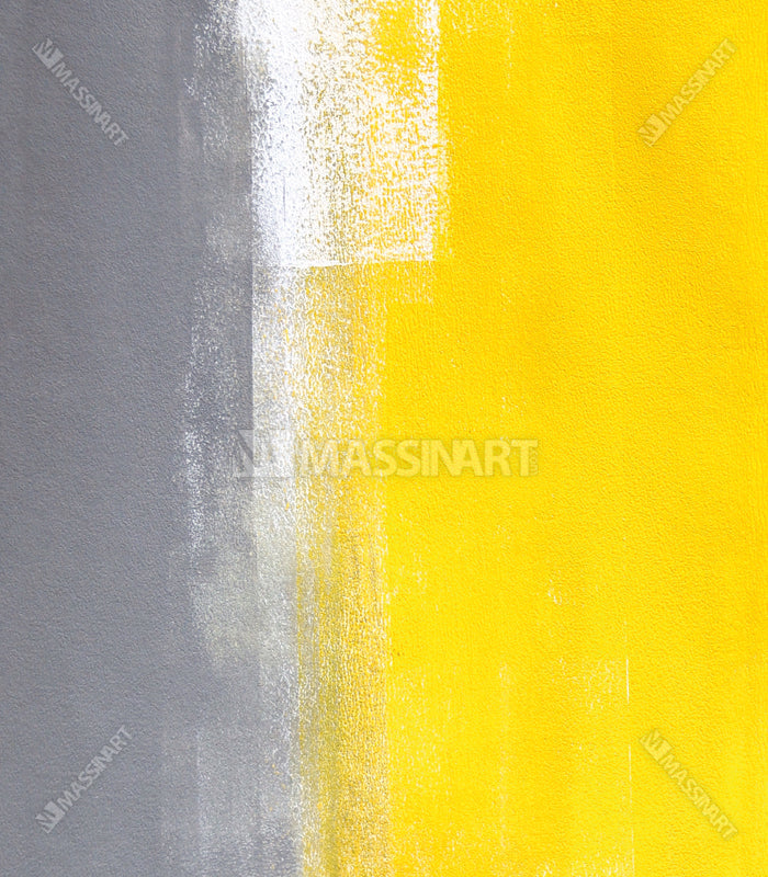 Cuadro En amarillo y gris de Massinart — embalaje y kit de colgado incluido