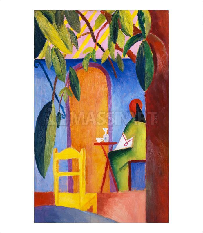 Reproducción artística Café Turco II de August Macke — cuadro decorativo estilo expresionismo