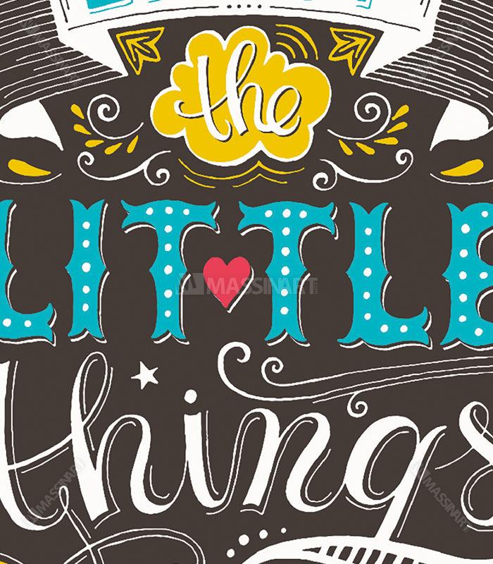 Cuadro decorativo Little Things — formas geométricas sobre fondo blanco, arte mural minimalista para interiores modernos