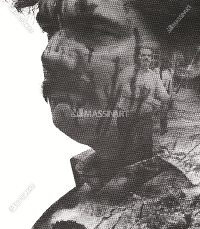 Cuadro retrato Narcos Pablo de Massinart — embalaje de envío listo para colgar