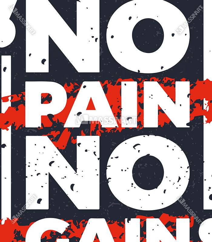 Cuadro No Pain No Gain Massinart — embalaje de envío listo para colgar