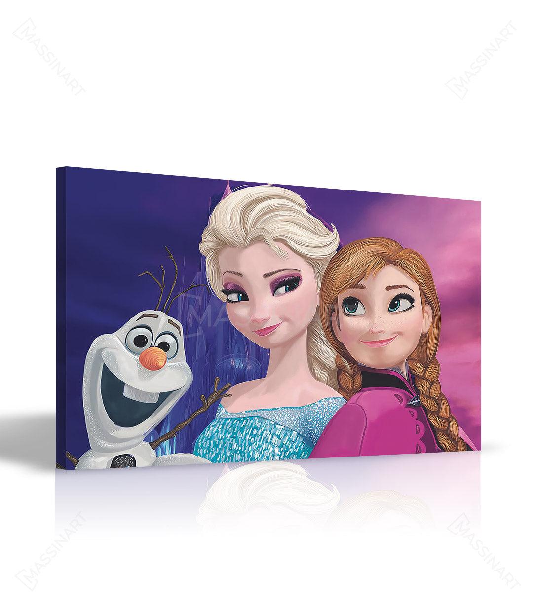 Cuadro Frozen en ambientación de decoración mural infantil Massinart