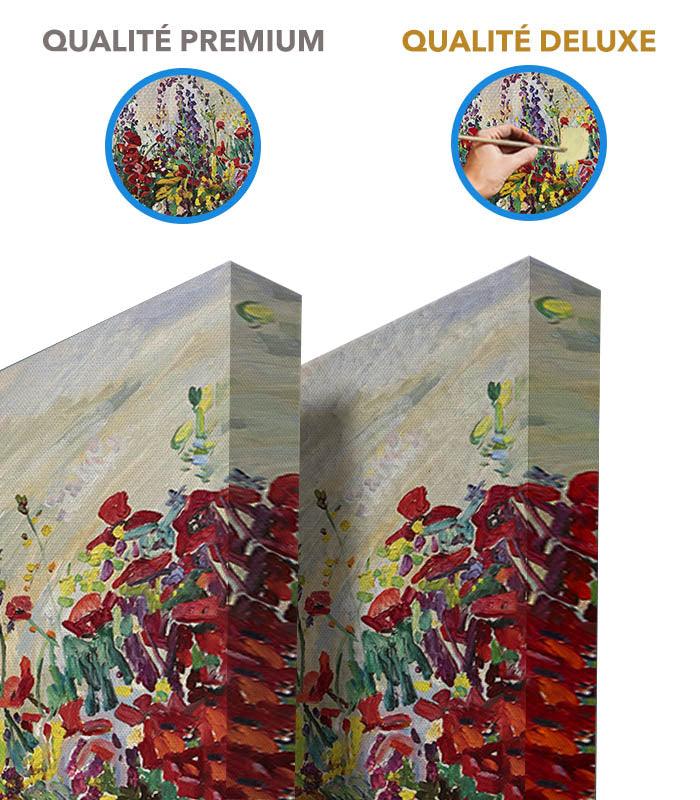 Cuadro En medio de las flores Massinart — armonía de tonos cálidos con amarillos y dorados