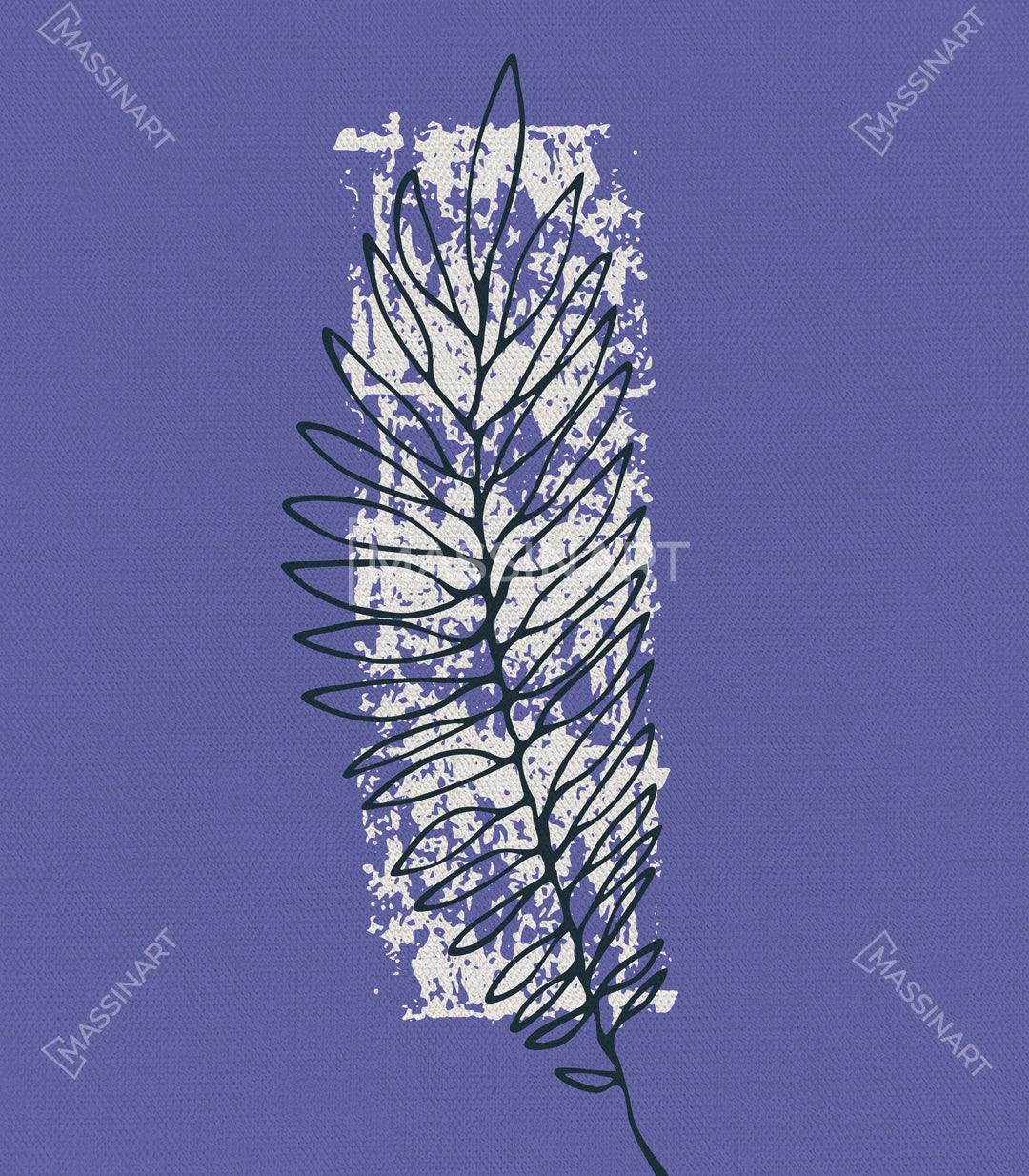 Cuadro Minimalist Leaves Massinart — embalaje protegido listo para colgar