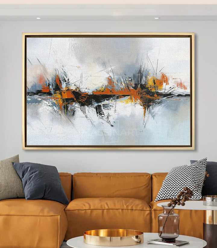 Cuadro Awakening en salón moderno — decoración mural abstracta Massinart