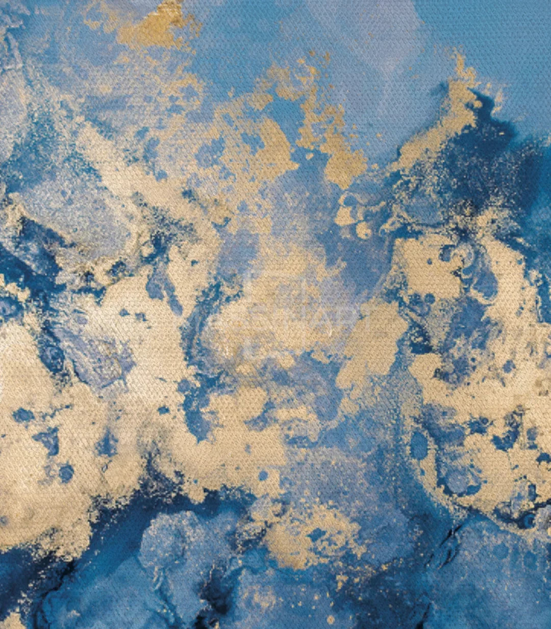 Cuadro abstracto tríptico bosque con marco negro elegante — Massinart