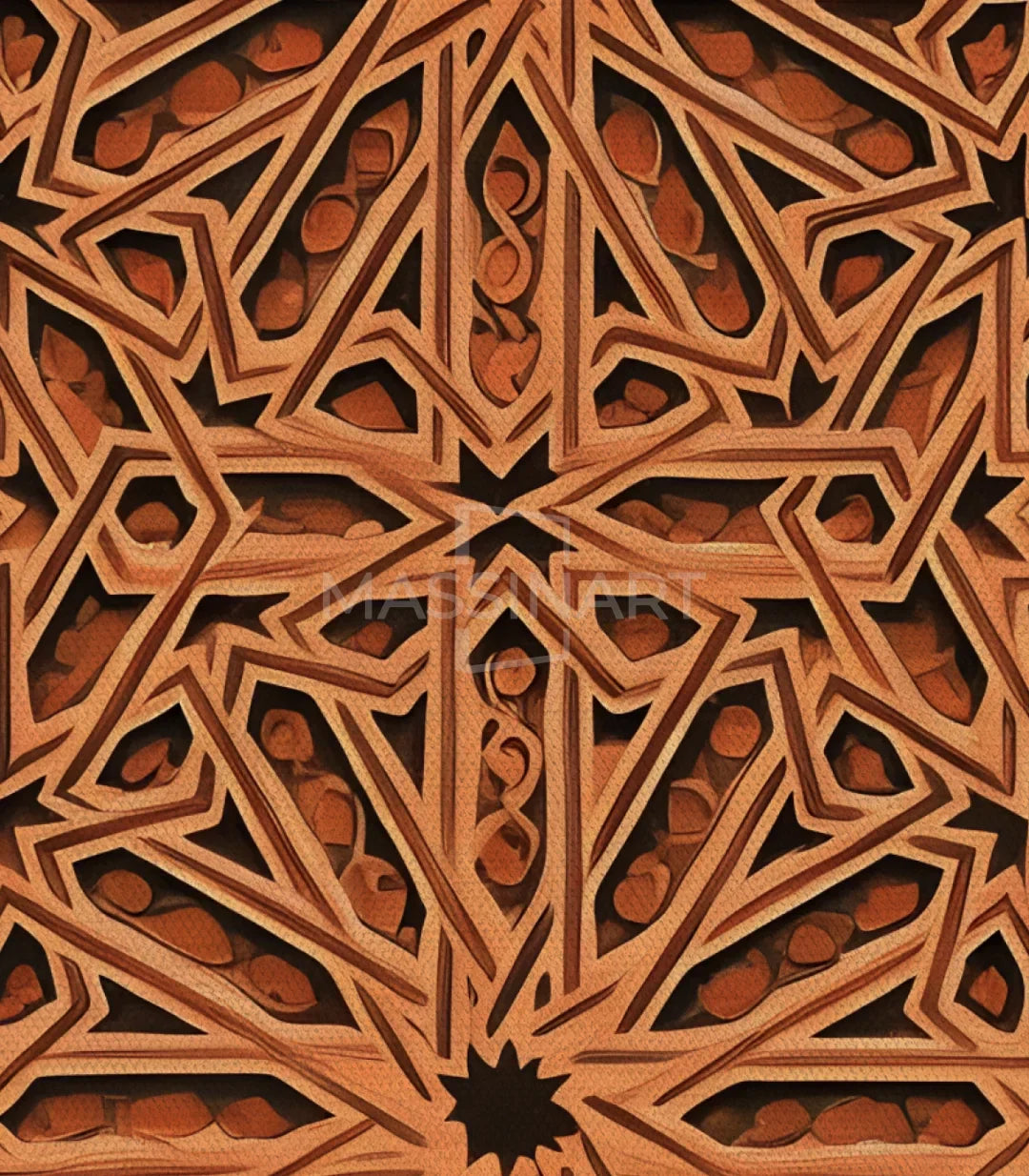Detalle puerta marroquí con herrajes dorados cuadro Massinart