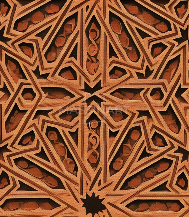 Detalle puerta marroquí con herrajes dorados cuadro Massinart