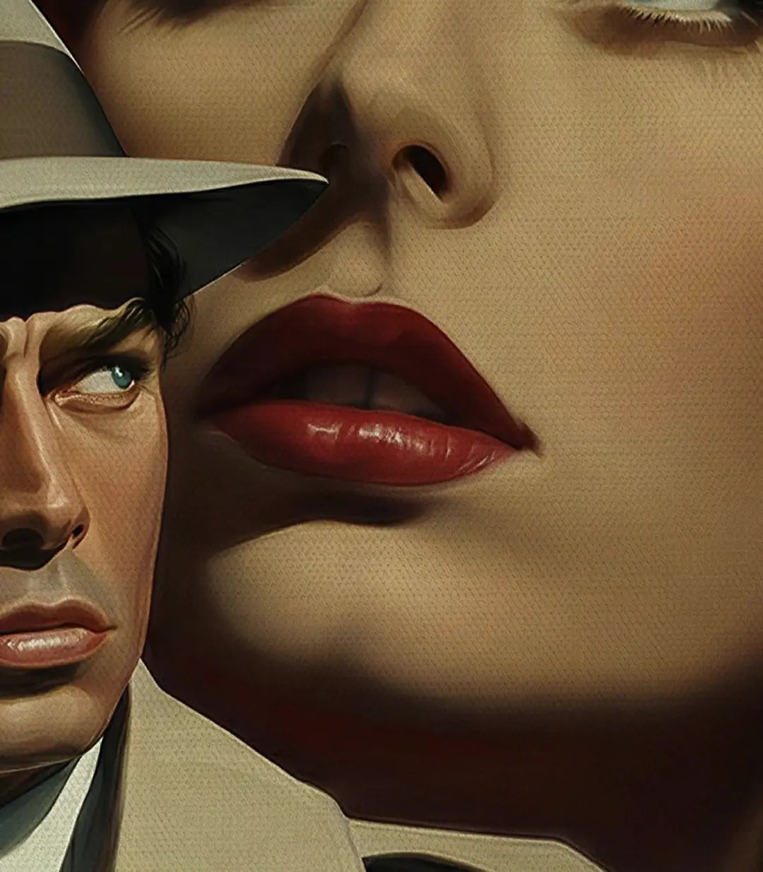 Detalle de textura e impresión del cuadro Casablanca — calidad lienzo canvas, Massinart