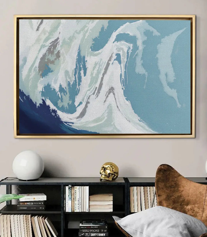 Cuadro Frozen Wave en salón moderno — Massinart