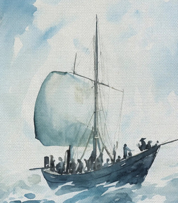 Cuadro Gale Voyage detalle marco negro Massinart