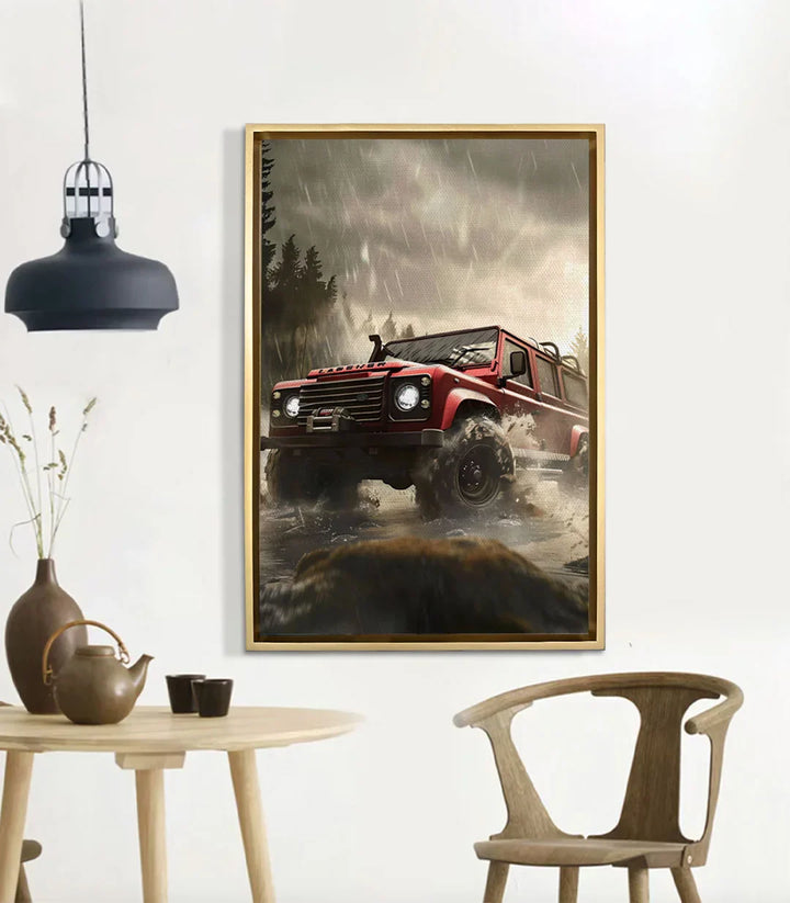 Cuadro Rainy Adventure decorando un salón moderno — Massinart
