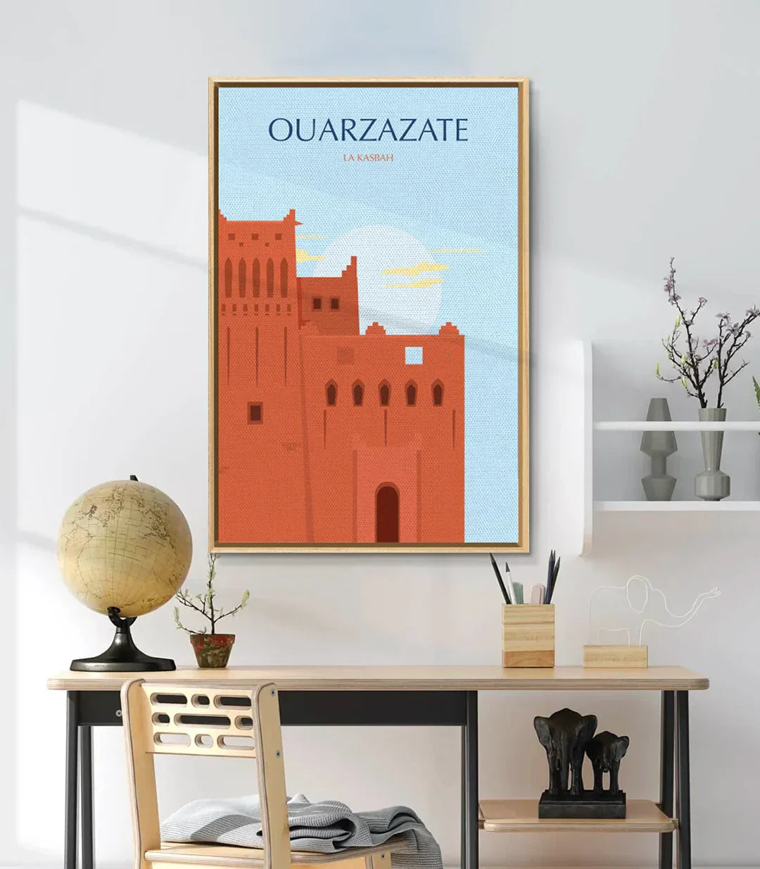 Decoración interior de oficina con lámina de viaje Ouarzazate — Massinart