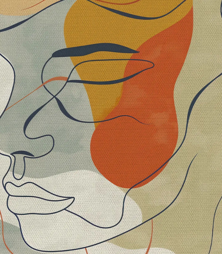 Cuadro Face in Lines de Massinart — embalaje y envío listo para colgar