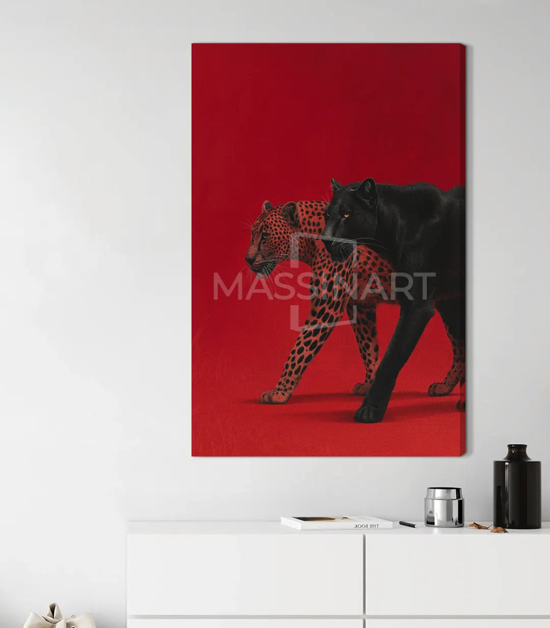 Blood and Shadow – cuadro fauna africana en lienzo canvas premium, estilo oscuro y elegante