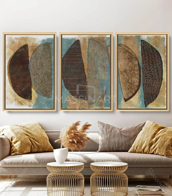 Tríptico Boho Massinart — decoración interior minimalista y contemporánea