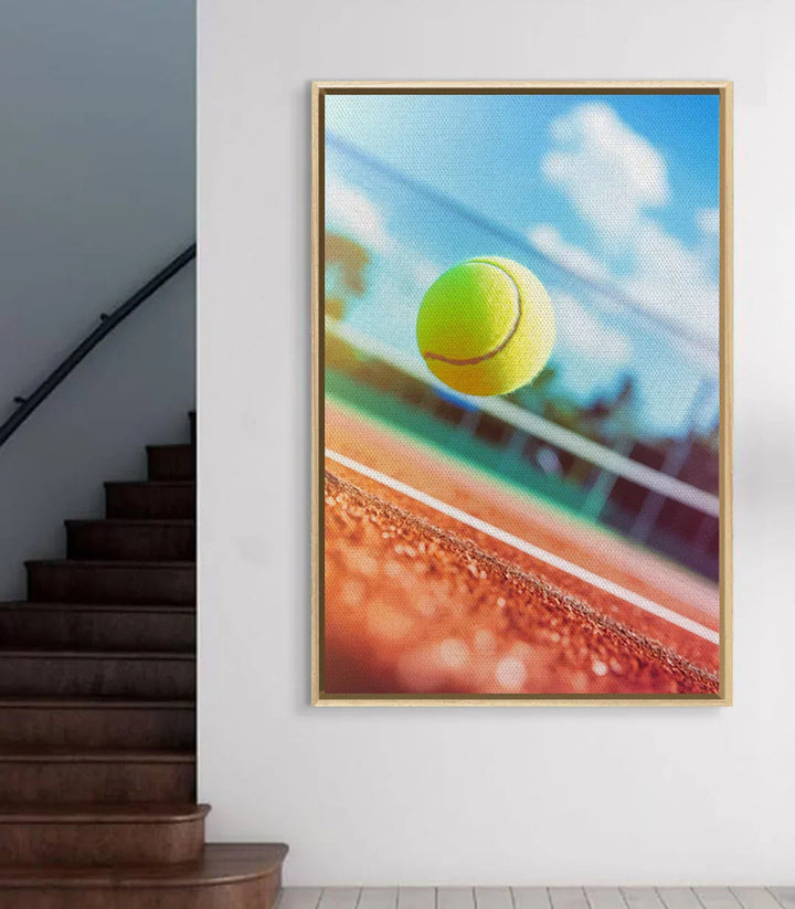 Cuadro Tennis Pulse en decoración de escalera interior, Massinart