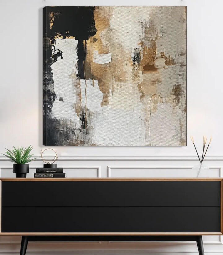 Cuadro Worn Walls ambiente dormitorio elegante y sereno Massinart