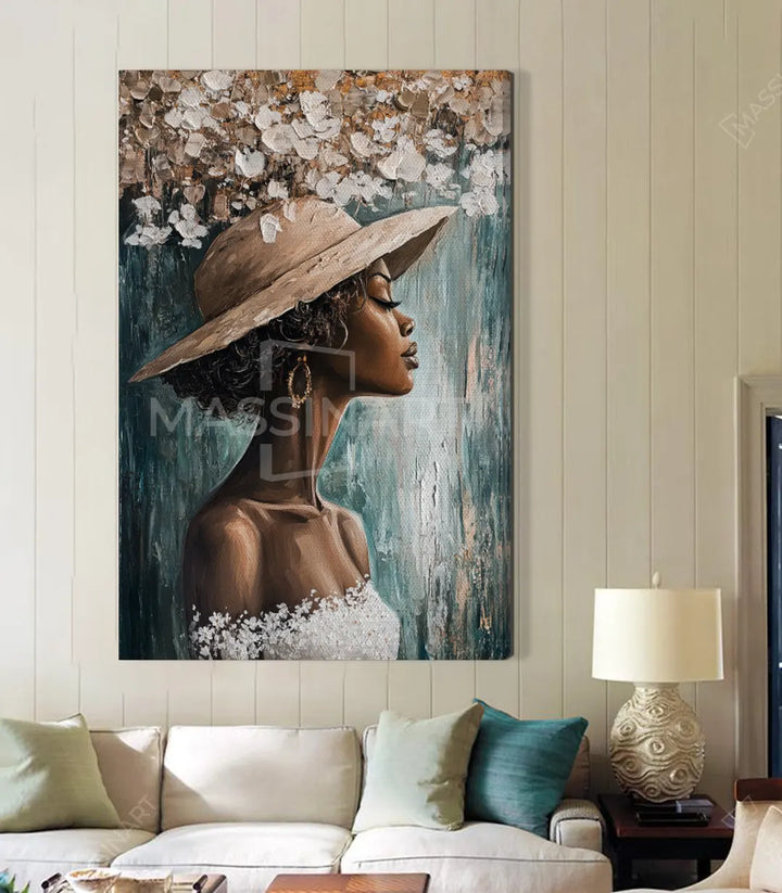 Gentle Bloom – lienzo canvas premium con marco de madera maciza