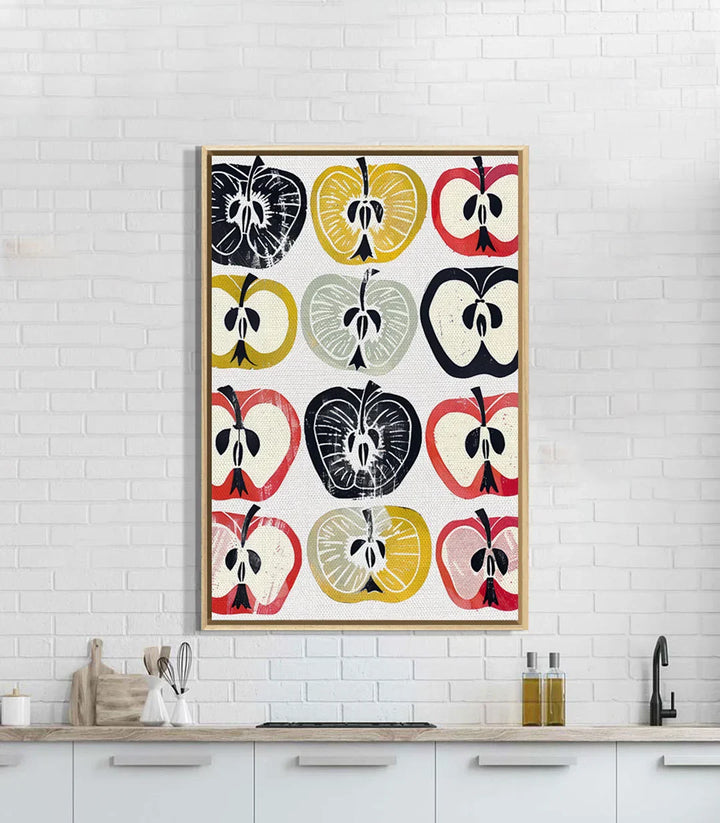 Cuadro Apple Essence en cocina moderna decorada Massinart