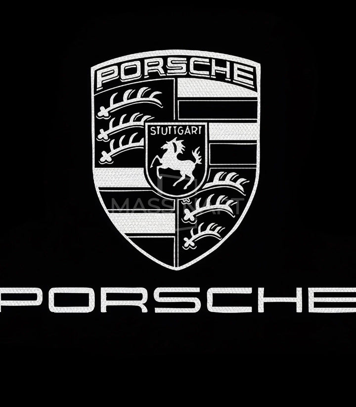 Tríptico Porsche Massinart — embalaje entrega listo para colgar