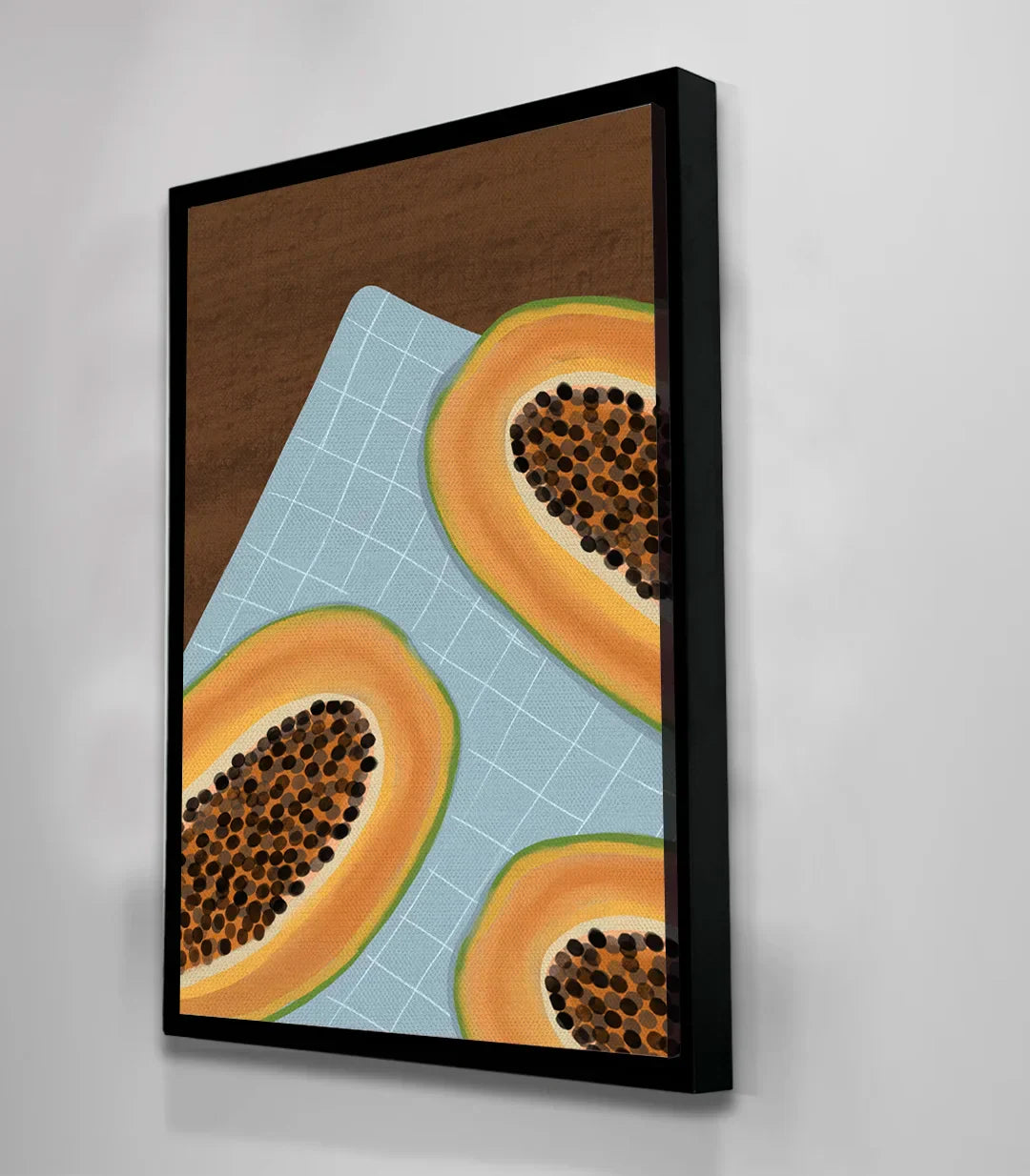 Tropical Slice — detalle de pintura de frutas tropicales, Massinart