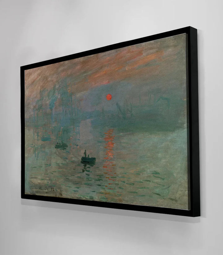 Ambiente luminoso del cuadro Impression Soleil Levant — luz del amanecer sobre el agua