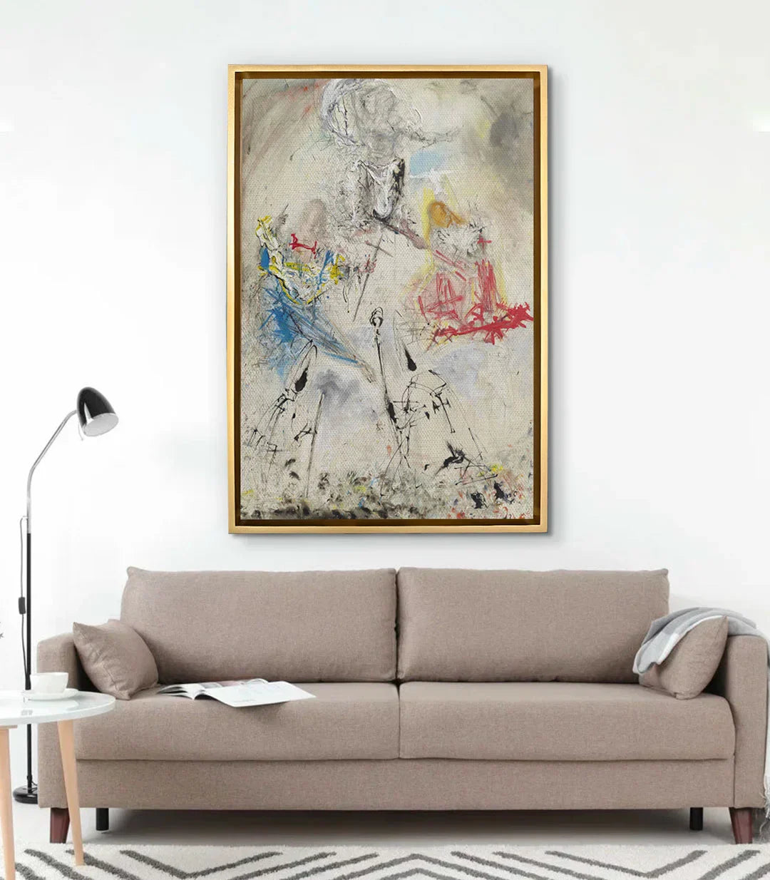 Cuadro La Santísima Trinidad en decoración de salón contemporáneo — Massinart