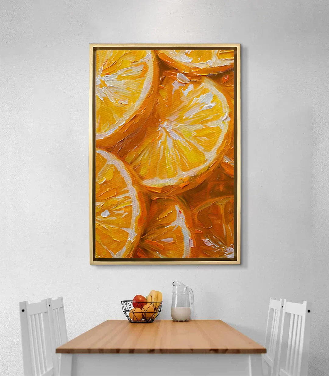 Cuadro Citrus Flow decorando una cocina y comedor Massinart