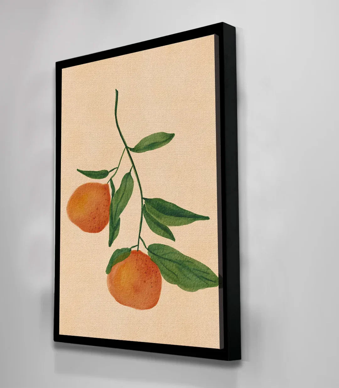 Ambiente cocina con Orange Embrace — cuadro naturaleza contemporáneo Massinart