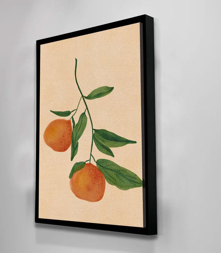Ambiente cocina con Orange Embrace — cuadro naturaleza contemporáneo Massinart