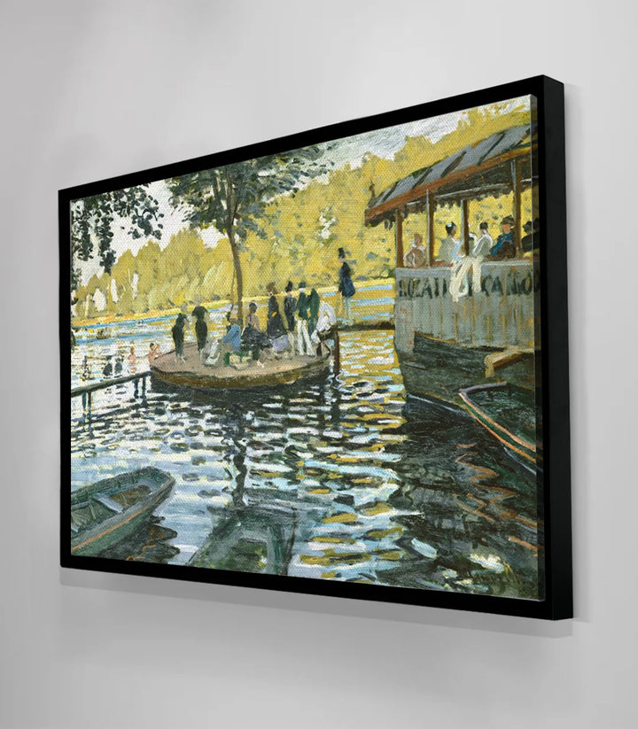 Cuadro La Grenouillère de Monet con variante de marco negro, Massinart