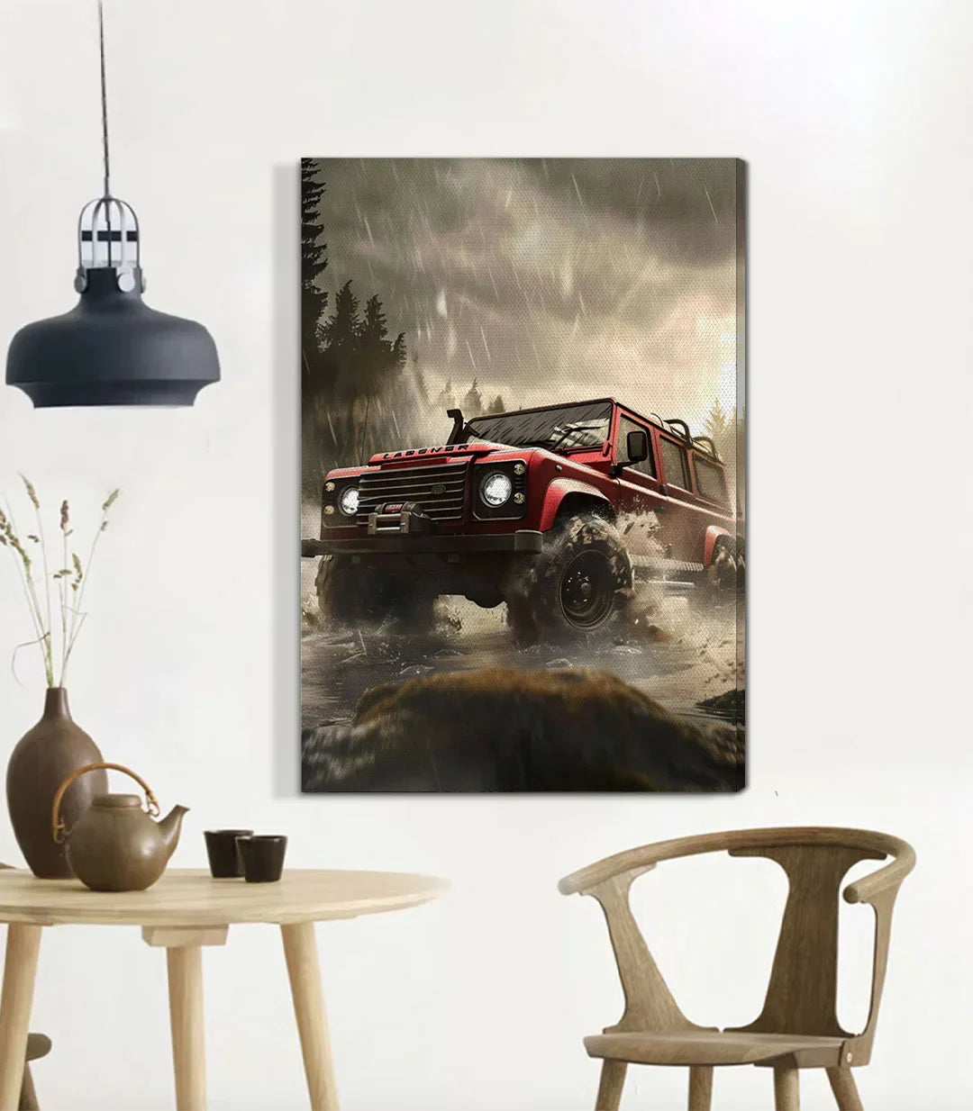 Cuadro Rainy Adventure decorando un salón moderno — Massinart