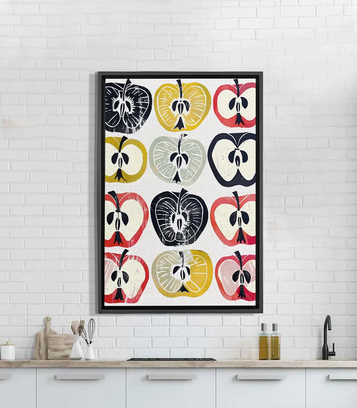 Cuadro Apple Essence manzanas pop-art multicolor Massinart