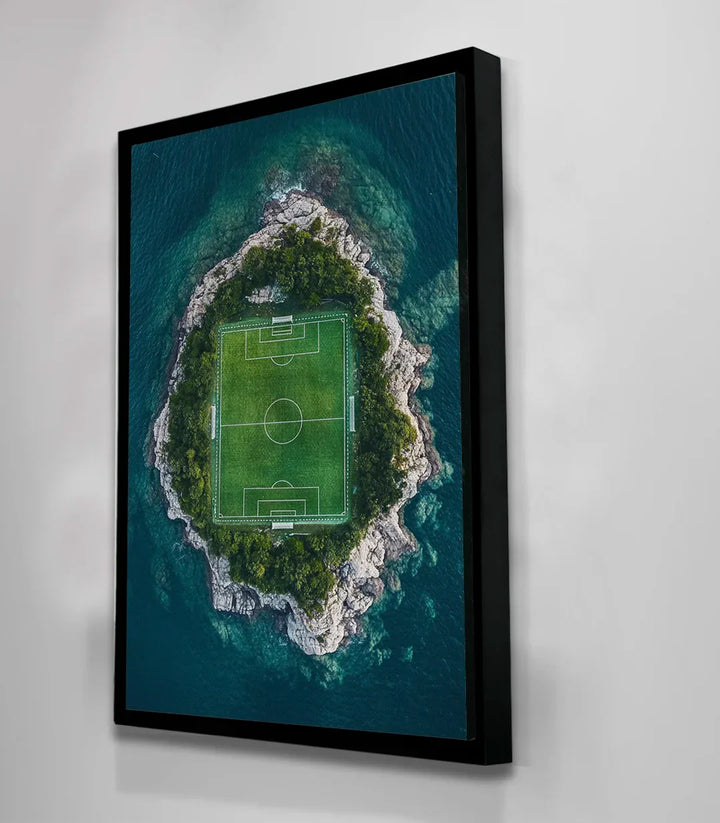 Detalle del cuadro Seaside Stadium — vista aérea estadio costero, calidad foto-art