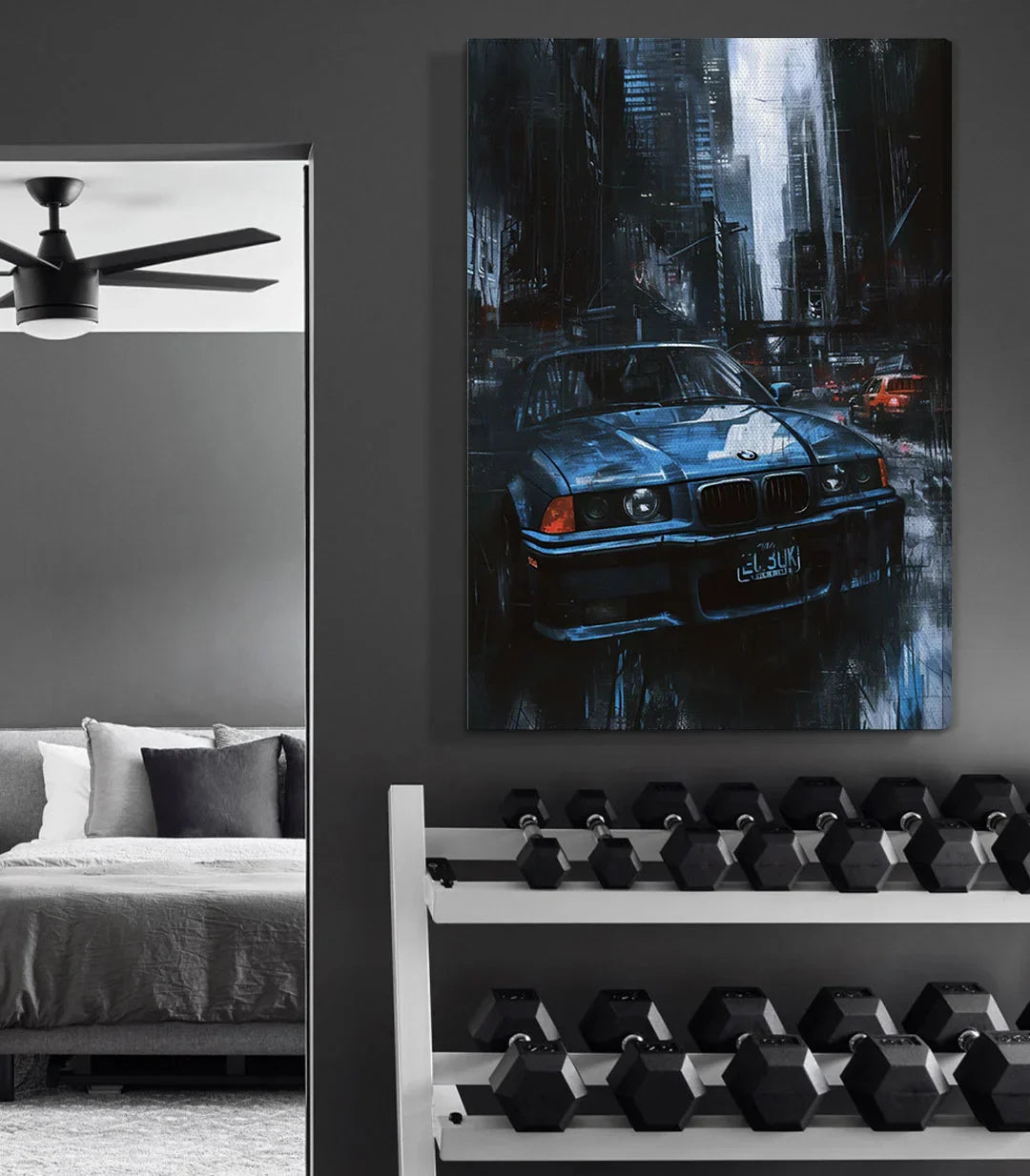 Cuadro City Roadster ambiente salón contemporáneo — Massinart