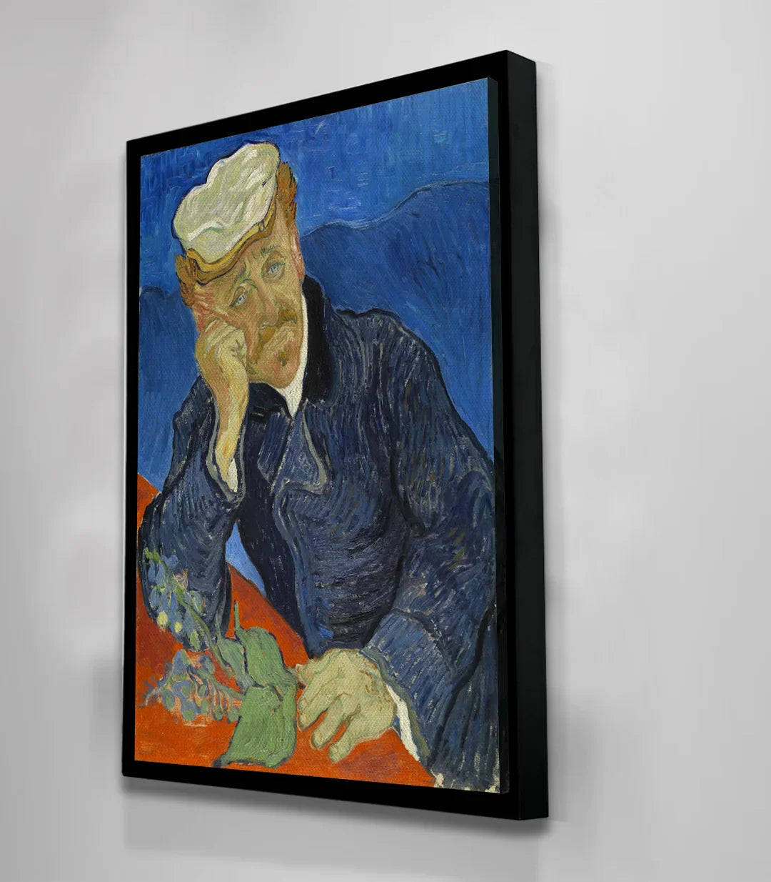 Retrato clásico Dr Paul Gachet, ambiente salón elegante, Massinart