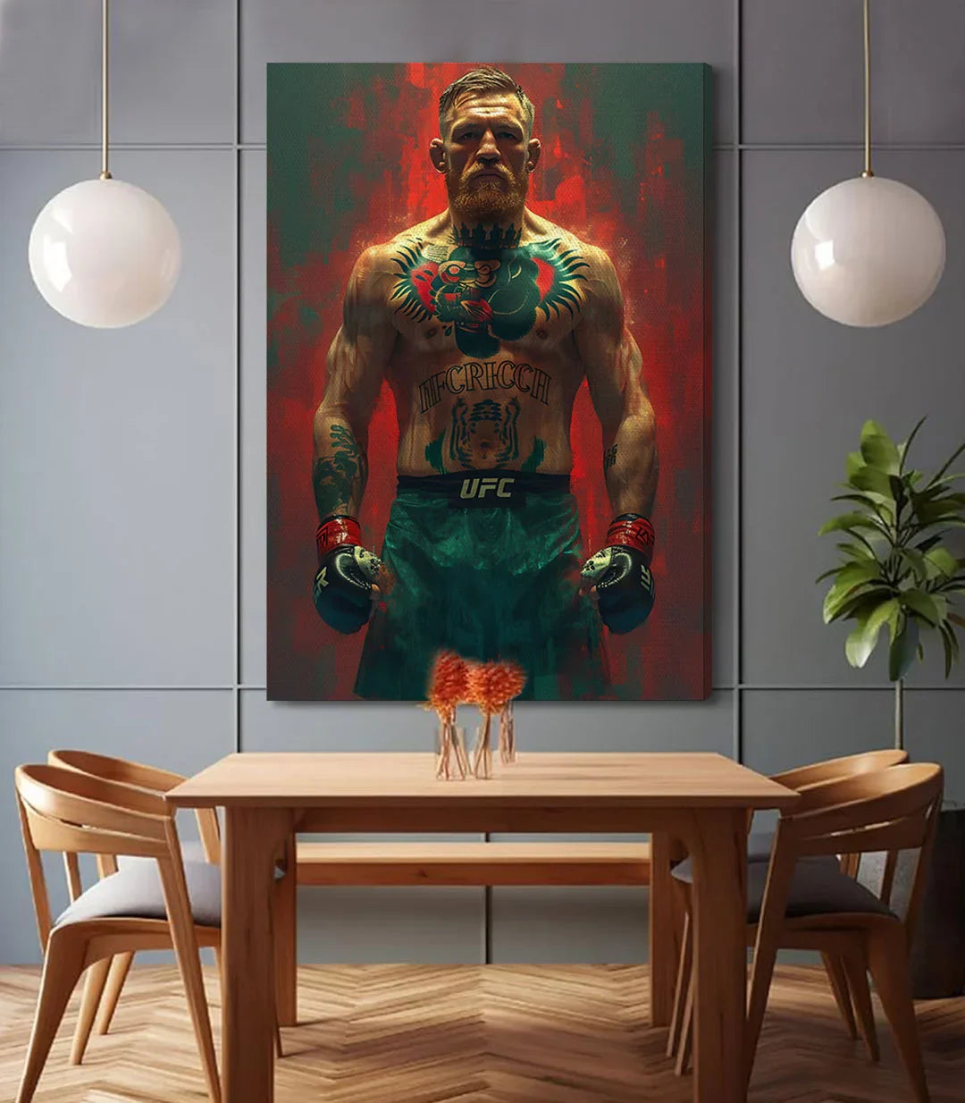 Cuadro McGregor's Fire en comedor de estilo moderno — decoración pared Massinart