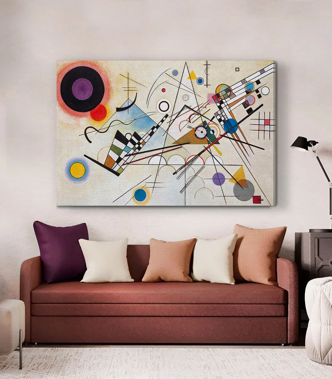 Detalle de la paleta de colores abstracta del cuadro Composition VIII — Massinart