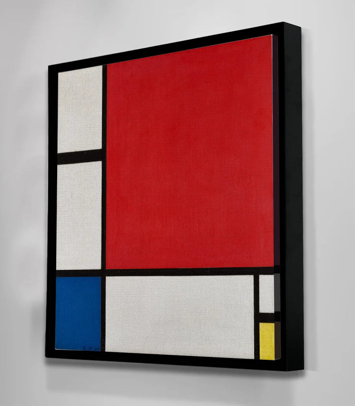 Ambiente salón contemporáneo — cuadro abstracto minimalista estilo De Stijl Massinart