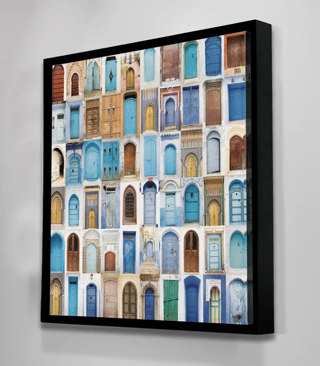 Cuadro Moroccan Doors — decoración mural hotel riad medina estilo oriental Massinart