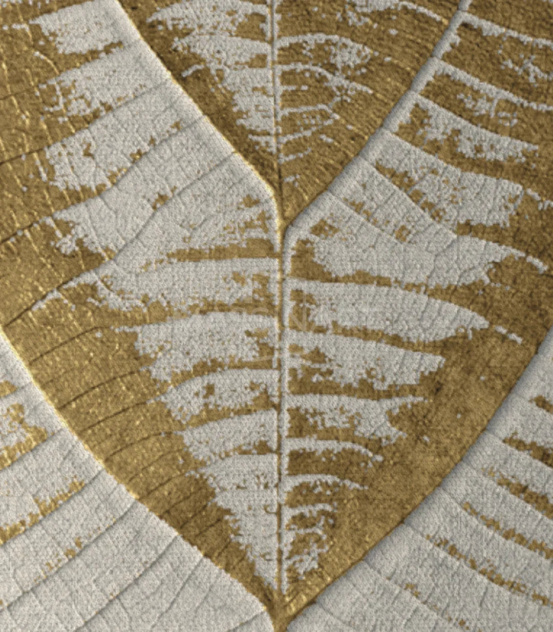 Cuadro Golden Leaves tríptico — cuadro hojas doradas decoración de lujo Massinart