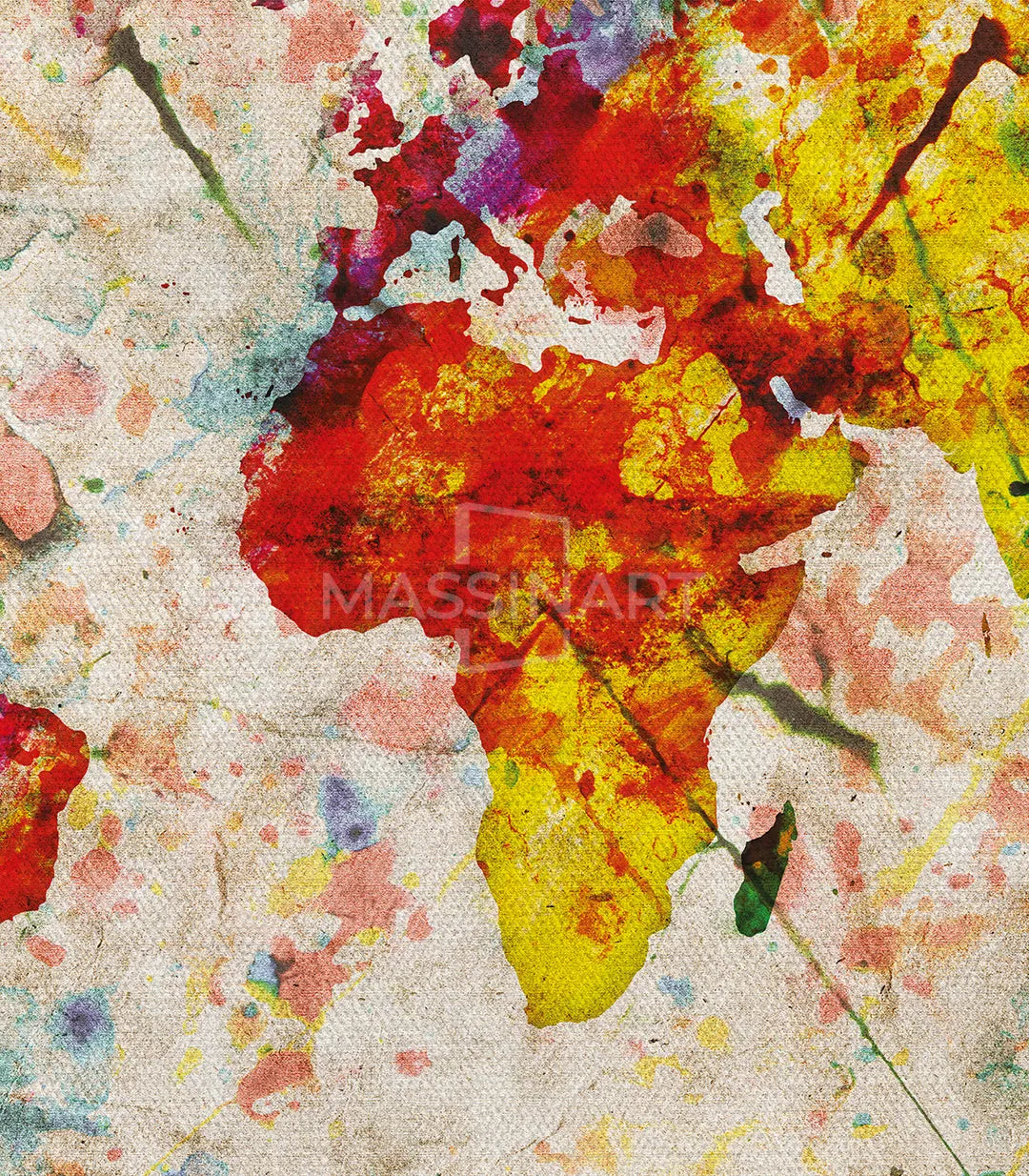 Lámina geográfica artística con paleta multicolor — Massinart