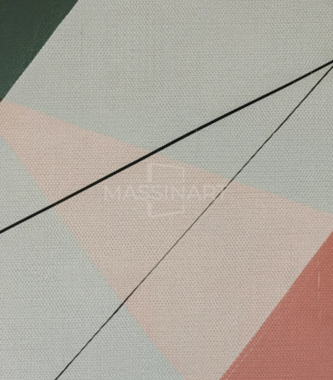 Cuadro Lineage Massinart — instalación díptico sobre pared blanca despejada