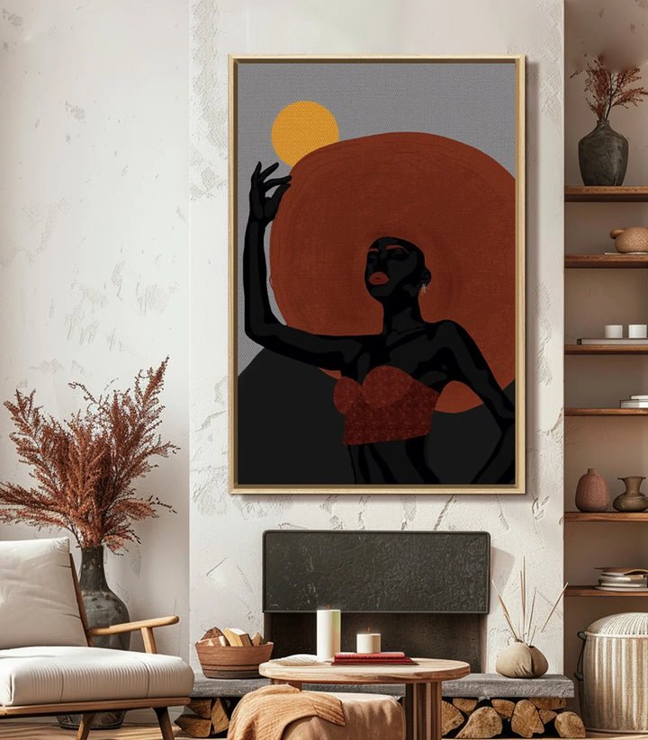Cuadro Solar Queen en decoración interior minimalista contemporánea, Massinart