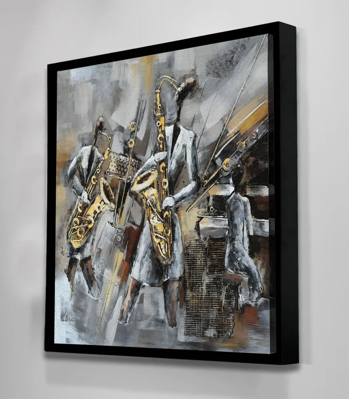 Cuadro Jazz Saxofón en una habitación con decoración moderna — Massinart