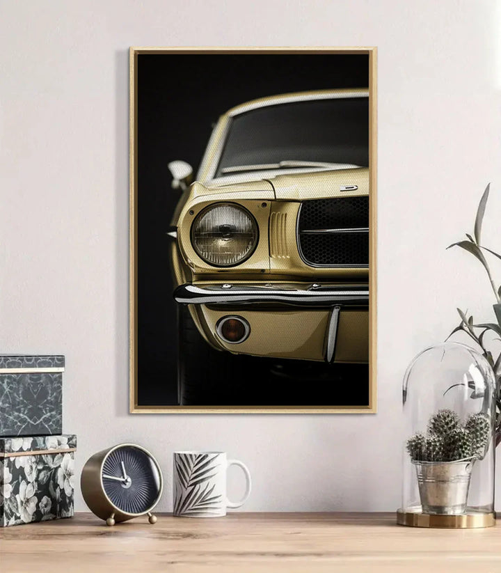 Decoración interior contemporánea con cuadro automovilístico Timeless Mustang Massinart